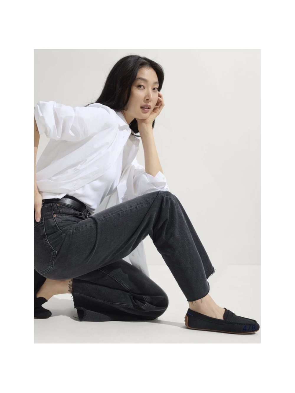 Rothy's Black Suede Slip-On Driving Loafers